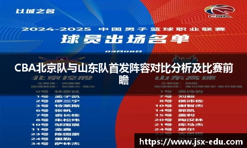 CBA北京队与山东队首发阵容对比分析及比赛前瞻